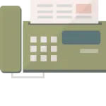 Telephone With Fax SVG Icon